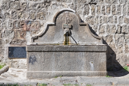 Historical fountain. Viterbo. Lazio. Italy.の写真素材