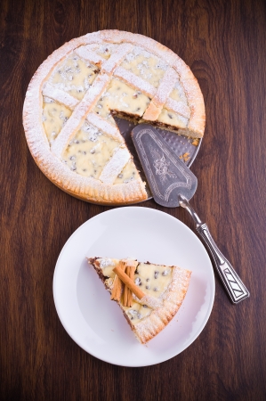 Ricotta cheese crostata. の写真素材