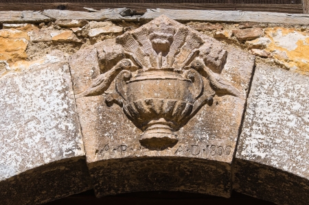 Historical palace. Sant'Agata di Puglia. Italy.のeditorial素材