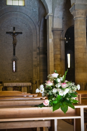Basilica church of St. Basilio. Troia. Puglia. Italy. のeditorial素材