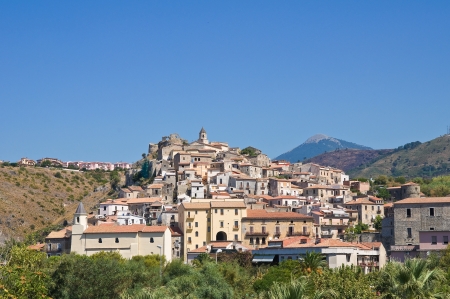 Panoramic view of Scalea  Calabria  Italy  のeditorial素材
