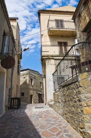 Alleyway. Valsinni. Basilicata. Italy. の写真素材