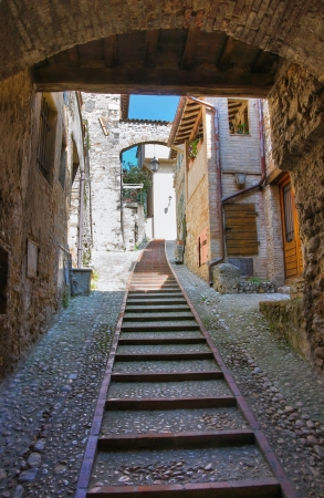 Alleyway  San Gemini  Umbria  Italy  の写真素材