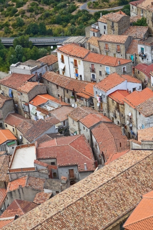 Panoramic view of Valsinni  Basilicata  Italy  の写真素材