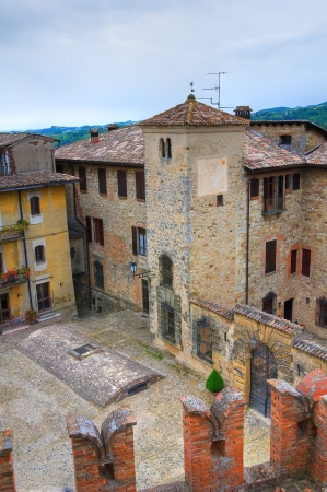 Panoramic view of Vigoleno  Emilia-Romagna  Italy の写真素材