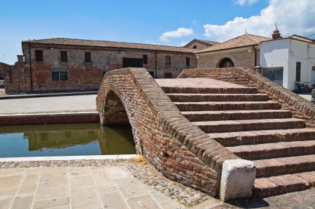 Panoramic view of Comacchio  Emilia-Romagna  Italy のeditorial素材
