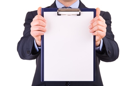 Businessman holding a clipboard の写真素材