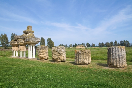 Archaeological Park. Metaponto. Basilicata. Italy.の写真素材