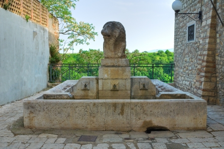 Fountain of Messer Oto. Venosa. Basilicata. Italy.の写真素材