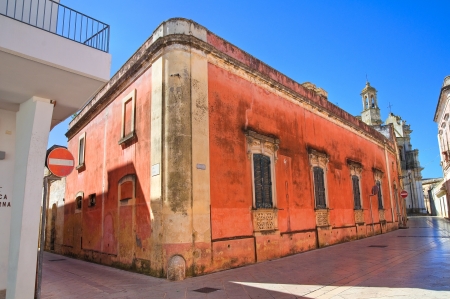 Historical palace. Presicce. Puglia. Italy.のeditorial素材
