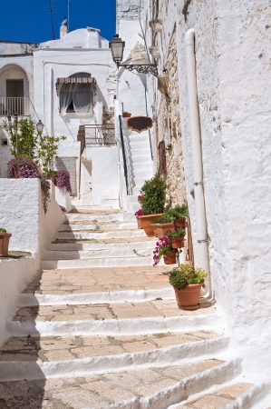 Alleyway. Ceglie Messapica. Puglia. Italy. の写真素材