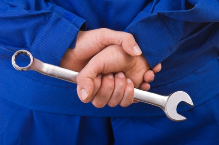 Blue collar worker. の写真素材