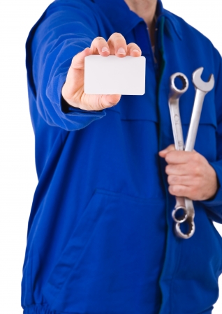 Blue collar worker  の写真素材