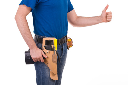 Blue collar worker. の写真素材
