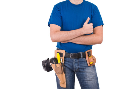 Blue collar worker. の写真素材