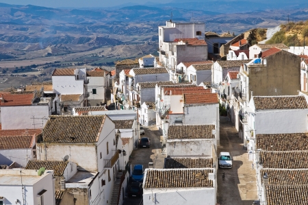 Panoramic view of Pisticci. Basilicata. Italy. の写真素材