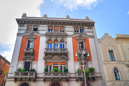 Historical palace. Bari. Puglia. Italy.のeditorial素材