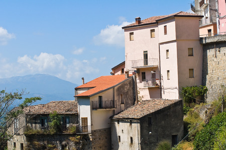 Panoramic view of Viggianello. Basilicata. Italy.のeditorial素材