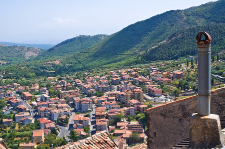 Panoramic view of Morano Calabro. Calabria. Italy.のeditorial素材