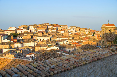 Panoramic view of Bovino. Puglia. Italy.の写真素材