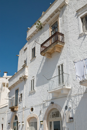 Alleyway. Locorotondo. Puglia. Italy. の写真素材