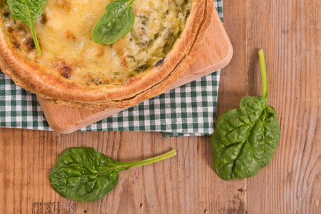 Spinach tart.の写真素材
