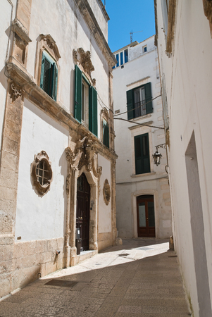 View of an alley at Martina Franca, Puglia, Italy.の写真素材