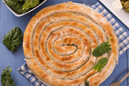 Greek spinach pie. の写真素材