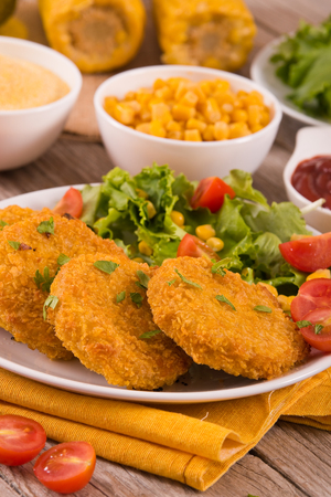Corn burgers. の写真素材