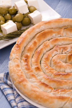 Greek spinach pie.の写真素材