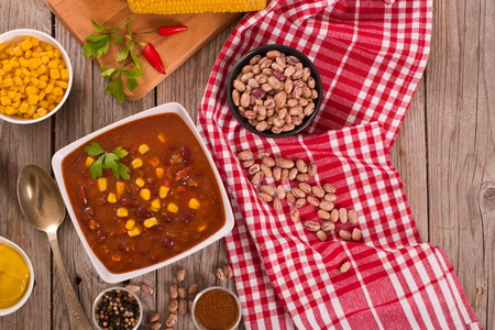 Beef chili.の写真素材