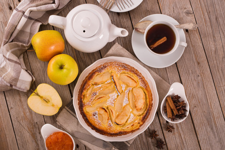 Tarte normande.の写真素材