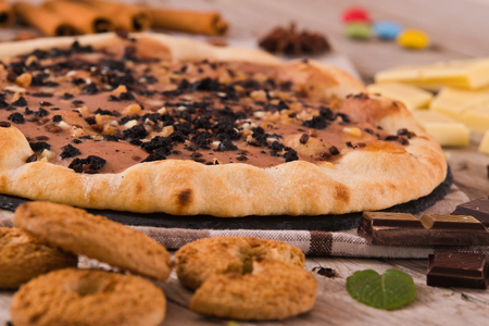 Pizza chocolate cookie.の写真素材