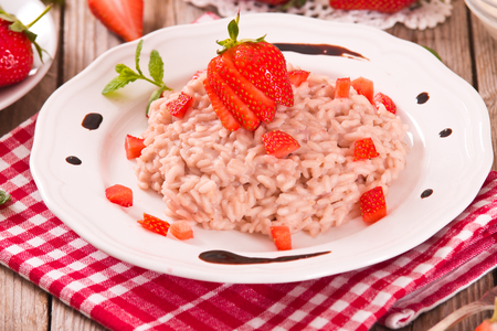 Strawberry risotto.の写真素材