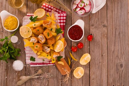 Fish and chips.の写真素材