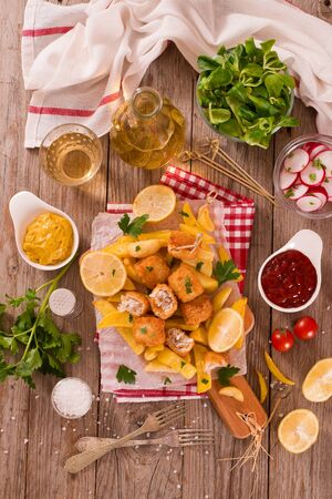 Fish and chips.の写真素材