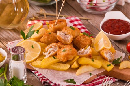 Fish and chips.の写真素材