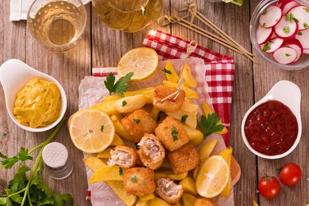 Fish and chips.の写真素材