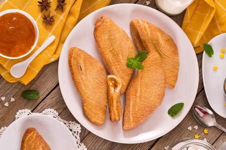 Florentines sweet puff pastries.の写真素材