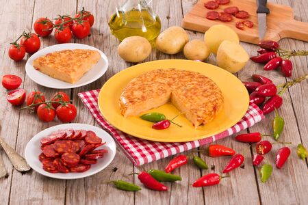 Spanish omelette.の写真素材