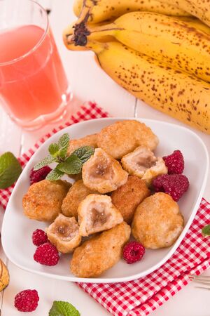 Banana fritters.の写真素材