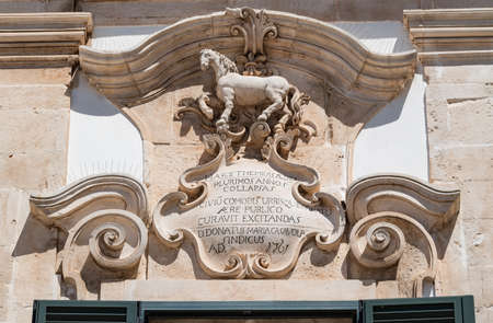 University palace. Martina Franca. Puglia. Italy.のeditorial素材