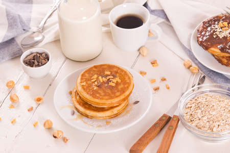 Honey Pancakes.の写真素材