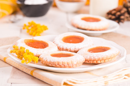 Tea time biscuits.の写真素材