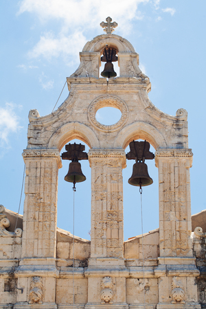 Bell Town of Arkadi Monastery, Crete, Greeceの写真素材