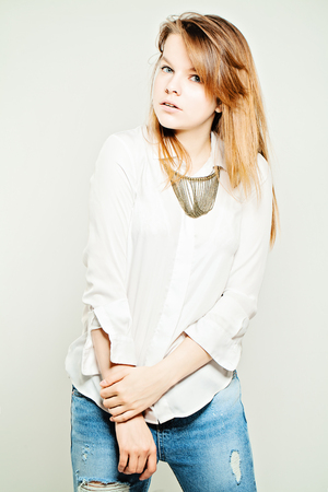 Attractive Young Woman Posingの写真素材