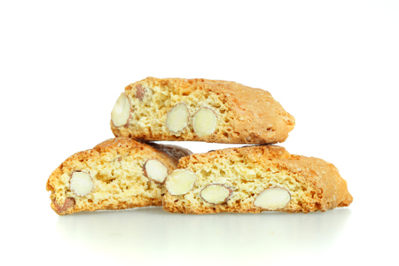 Cookies on white, italian sweet foodの写真素材