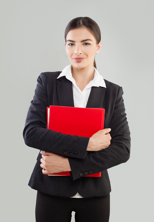 Confident Business woman in Black Suit の写真素材