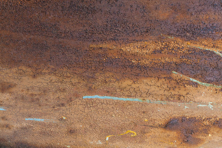 Old Rust textures wall with paint. Perfect background with space.