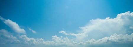 Blue sky clouds background. Beautiful landscape with clouds on sky